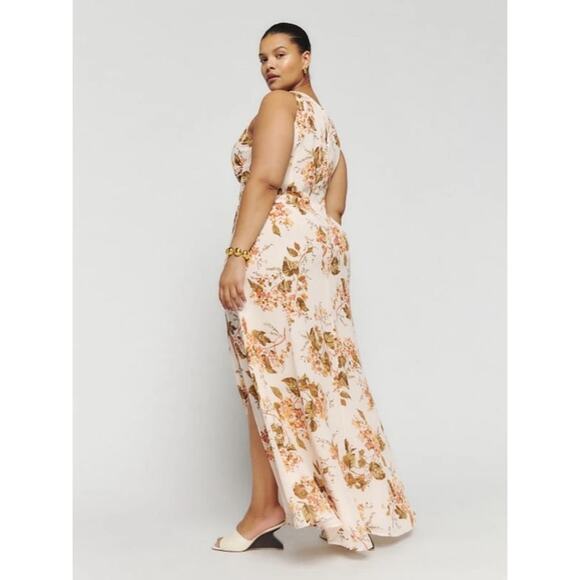 Reformation Senna Formal Maxi Dress in Bella Floral Print Plus Size Size 16 NWT - Picture 2 of 9